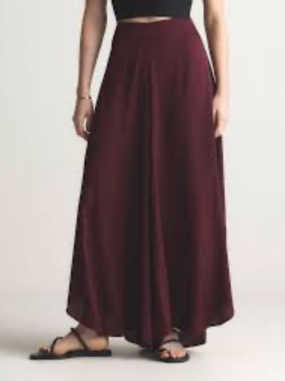 Quince Silk Palazzo Pants in Wine Tasting Red